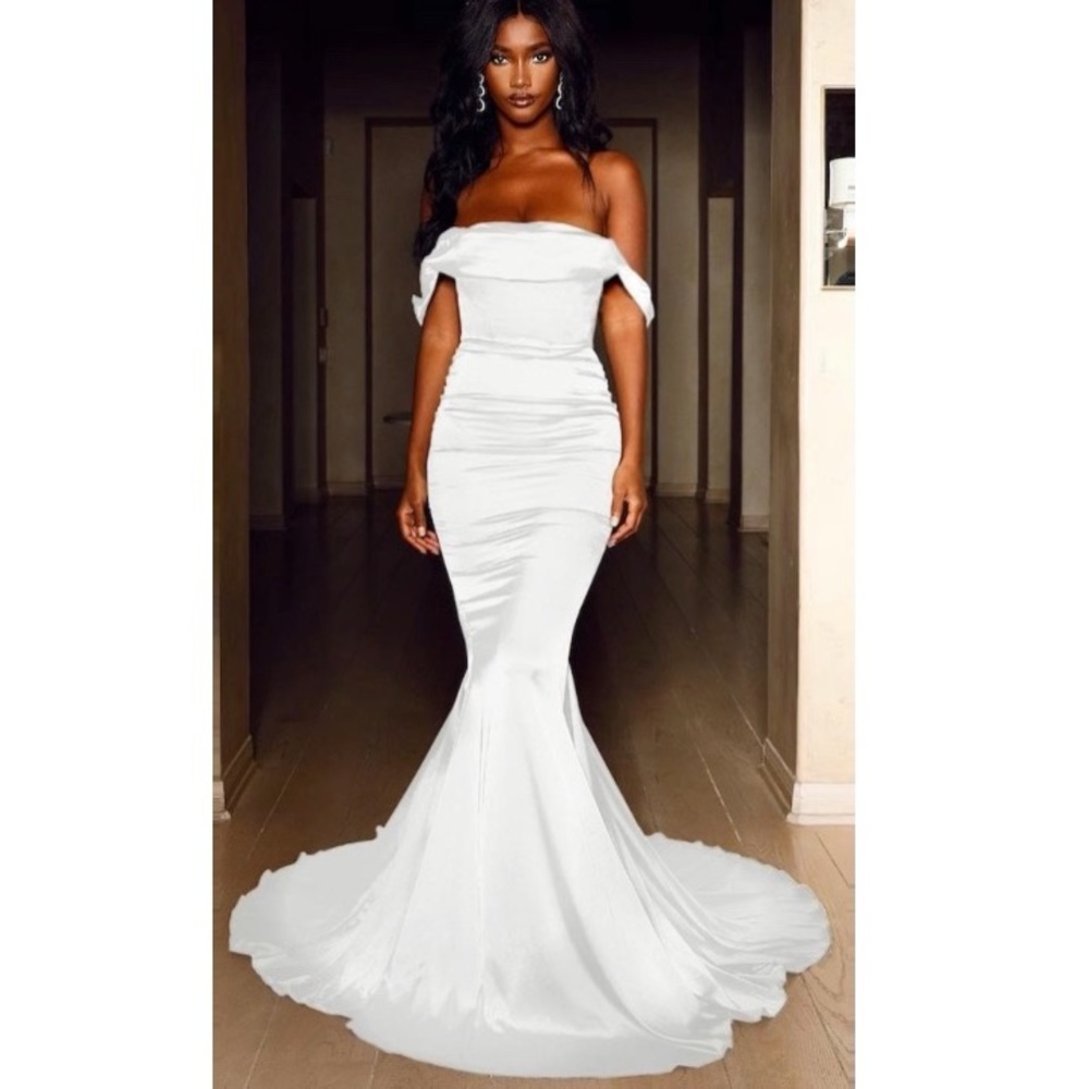 Delilah Corset Gown- White
